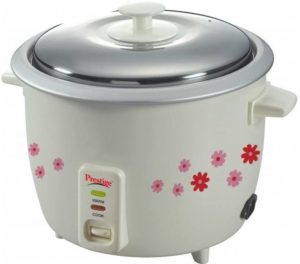Prestige PRWO 1.8-2 700-Watts Delight Electric Rice Cooker with 2 Aluminium Cooking Pans