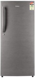 Haier 195 L 4 Star Direct Cool Single Door Refrigerator(HED-20FDS, Brushed silver Dazzle Steel)