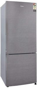 Haier 320 L 3 Star Frost Free Double Door Refrigerator(Brushline silver, Bottom Freezer)