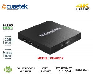 Cubetek 4K Portable Smart TV Box With 2GB RAM, 16GB ROM, HDMI 2.0, Android 6.0, Wi-Fi, Dolby 5.1