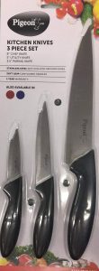 Pigeon by Stovekraft Stainless Steel Kitchen Knives Set, 3-Pieces, Multicolor