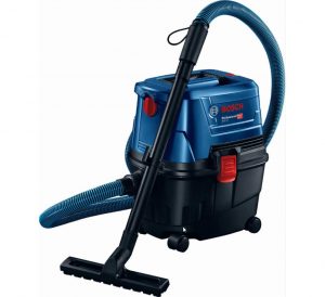 Bosch GAS 15 Professional PS Wet & Dry Extractor/Vacuum Cleaner Heavy Duty - Construction, Wood and Metal Working 1100 W (Blue)