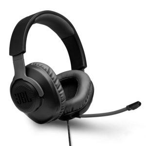 JBL Quantum 100 by Harman, Wired Over Ear Gaming Headphones with Detachable Mic for PC, Mobile, Laptop, PS4, Xbox, Nintendo Switch, VR (Black)