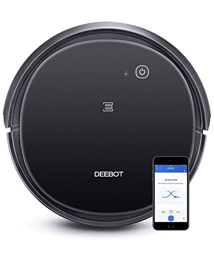 ECOVACS Deebot 500 Robotic Vacuum Cleaner with App & Voice Control, Strong Suction and Multiple Cleaning Modes, Self-Charging for Carpets & Hard Floors,Work with Alexa (Black)