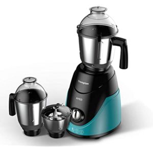 Crompton Ameo 750-Watt Mixer Grinder with MaxiGrind and Motor Vent-X Technology (3 Stainless Steel Jars, Black & Green)